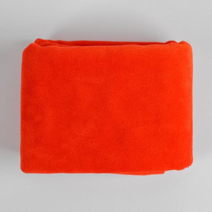 Ткань для рукоделия, велюр на трикотажной основе, красная, лоскут 45×50 см