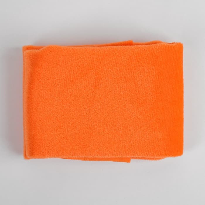 Ткань для рукоделия, плюш, оранжевая, лоскут 53×50 см