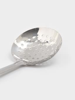 Шумовка для казана Шафран, 46 см, глубокая, узбекская, с деревянной ручкой, металл