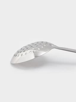 Шумовка для казана Шафран, 46 см, глубокая, узбекская, с деревянной ручкой, металл