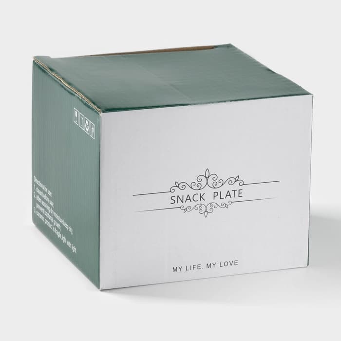 Икорница «Марбл», 150 мл, d=8 см, с подставкой и крышкой, керамика