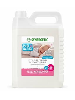 Жидкое средство для стирки Synergetic, гель, для детского белья, 5 л