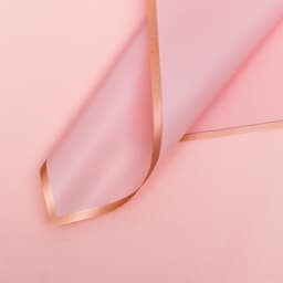 Пленка для цветов и букетов «Золотая полоса», чайная роза, 57×57±1 см