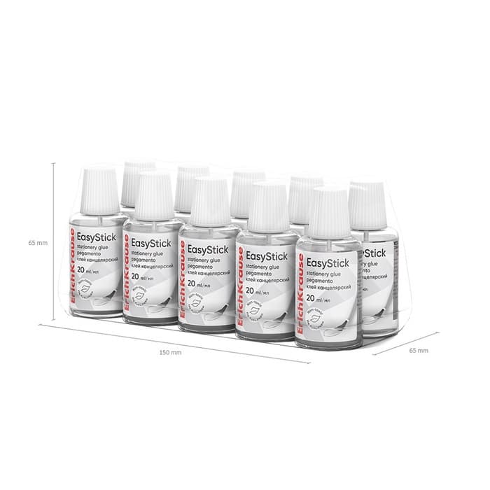 Клей канцелярский ErichKrause Standard, 20 мл, с кисточкой