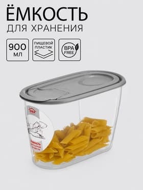 Ёмкость для хранения сыпучих продуктов, 900 мл, пластик, МИКС
