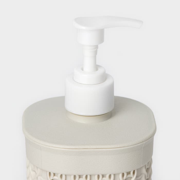 Дозатор для мыла «Вязание», 500 мл, белый ротанг
