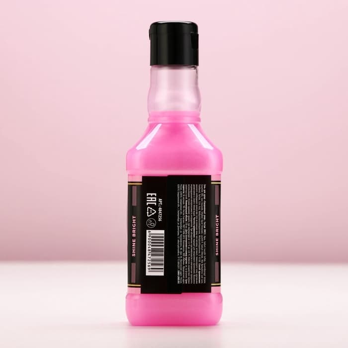 Гель для душа виски Keep calm and think pink, 250 мл, аромат розового вина, Чистое счастье