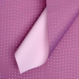 Плёнка матовая «Серебристый горох» фиолетовый, орхидея, 0.58×0.58 м