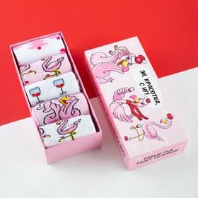 Носки женские KAFTAN «С Новым Годом!», набор 5 пар, размер 36-40 (23-25 см)