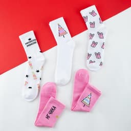 Носки женские новогодние KAFTAN «Сияй», набор 5 пар, размер 36-40 (23-25 см)