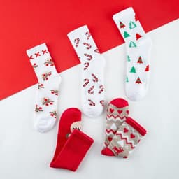 Носки женские новогодние KAFTAN Happy holidays, набор 5 пар, размер 36-40 (23-25 см)