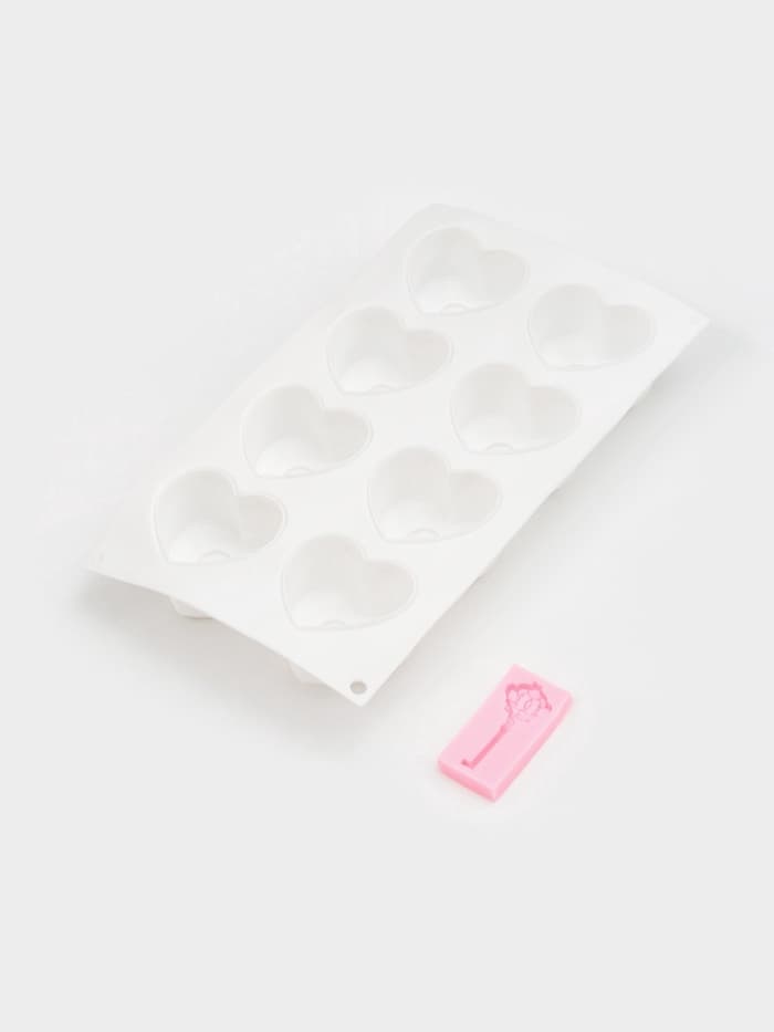 Набор кондитерский Доляна, 2 предмета: форма для муссовых десертов 29.5×17×4.3 см, молд 6.7×3.3 см