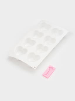 Набор кондитерский Доляна, 2 предмета: форма для муссовых десертов 29.5×17×4.3 см, молд 6.7×3.3 см