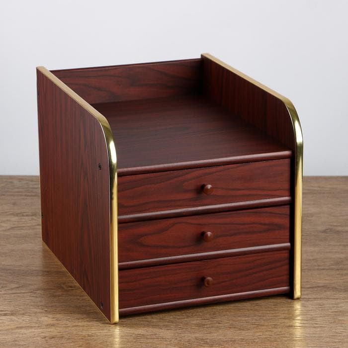 Органайзер 4 секции (3 ящика, полка), 25×34×26 см