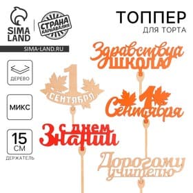 Топпер для торта «1 сентября», МИКС
