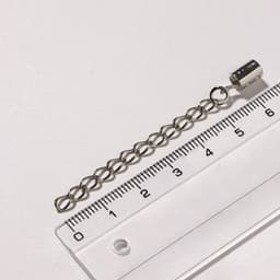 Замок карабин 5 шт. 12×7 мм, с удлинителем и обжимными круглыми концевиками 10×5 мм