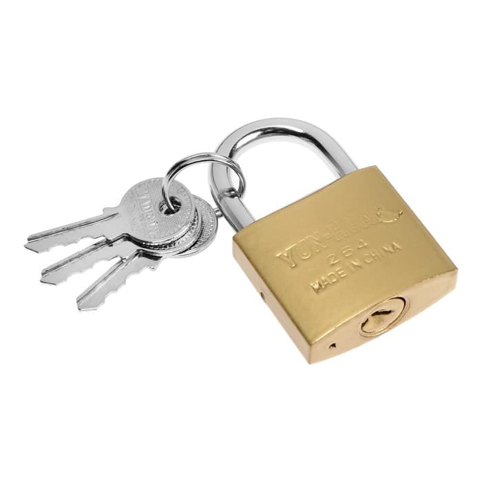 Замок навесной тип 14, 36×60 мм, 3 ключа
