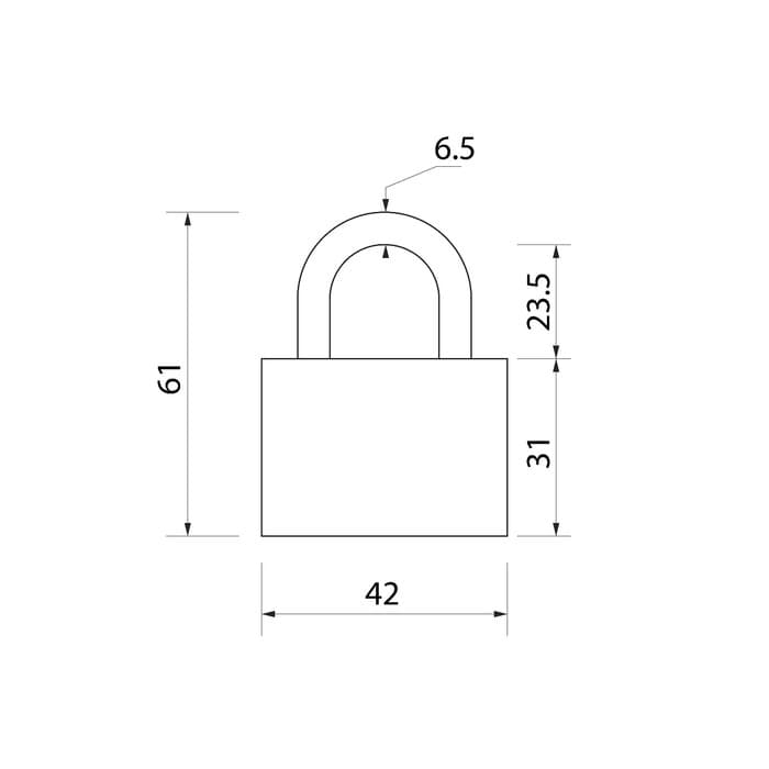 Замок навесной, тип 5, 6×50 мм