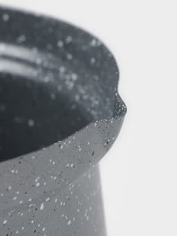 Турка Доляна «Мрамор грэй», 450 мл, d=9 см, 20×9×14 см, пластиковая ручка, антипригарное покрытие, индукция, серая