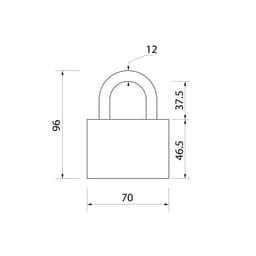Замок навесной НС01-1, ВС2 А, тип 4, 80", серый