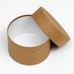 Набор круглых коробок 5 в 1 «Крафт однотонный», 22×22×14- 14×14×10 см