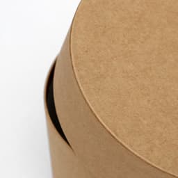 Набор круглых коробок 5 в 1 «Крафт однотонный», 22×22×14- 14×14×10 см