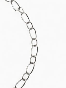 Колье «Цепь», разные звенья, цвет серебро, L=55 см