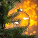 Ёлочный шар заготовка, раздельные части «Шар с съемной пуцкой», диаметр собранного 10 см