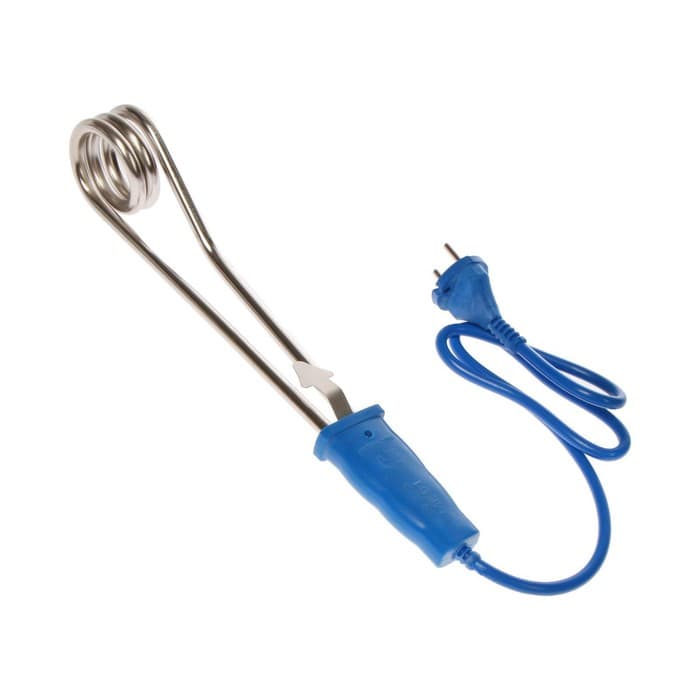 Электрокипятильник со спиралью, Luazon LEK 05, 1500 Вт, 32×4 см, 220 В, синий