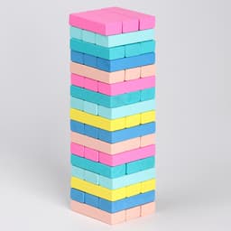 Игра настольная «Падающая башня цветная», 51 шт, 28,5 × 8,5 × 8 см