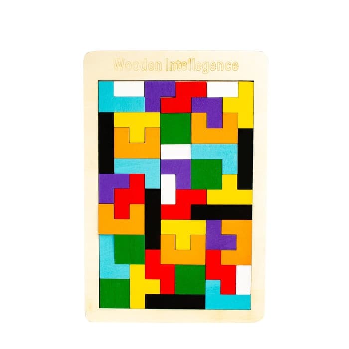 Головоломка «Тетрис», тонкая, 27×18×0.5 см, 40 деталей