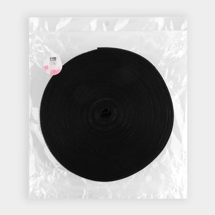 Липучка, 50 мм, 25±1 м, чёрная