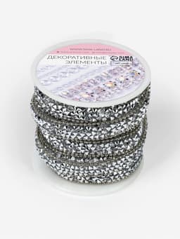 Стразы и бусины термоклеевые, 10 мм, 4.5±0.5 м, цвет серебряный