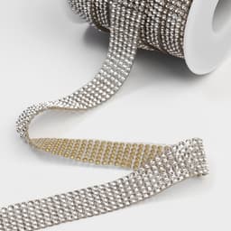 Стразы термоклеевые, 15 мм, 4.5±0.5 м, стекло, цвет серебряный