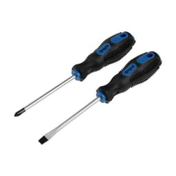 Набор отверток ТУНДРА, сатин, магнит, двухкомпонентные рукоятки, PH2/SL6×100 мм, 2 шт.