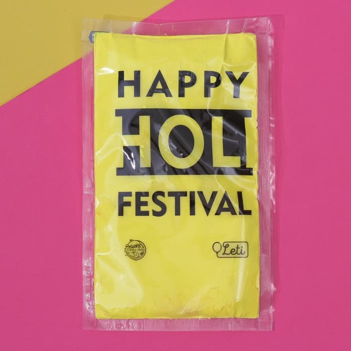 Краска холи, неон желтый