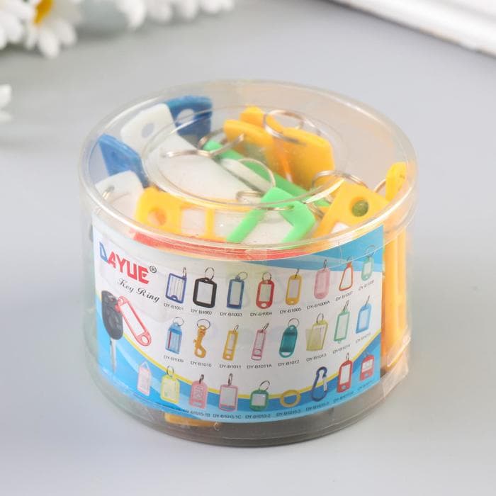 Бирка для ключей на кольце «Идентификатор. Мини», пластик, МИКС