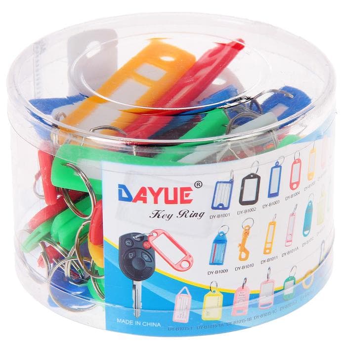 Бирка для ключей на кольце «Идентификатор. Мини», пластик, МИКС