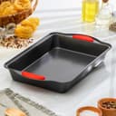 Противень для выпечки Доляна «Софт. Прямоугольник», 40.5×25.5×5.5 см, с силиконовыми ручками, антипригарное покрытие, чёрный
