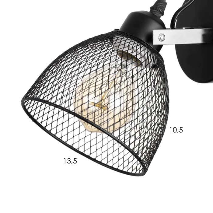 Бра 662411/1 40 Вт E27 черный 23×13×18 см