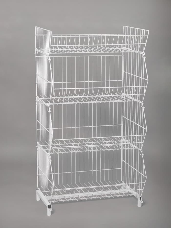 Горка-накопитель из четырёх корзин, 63×43×120, белая