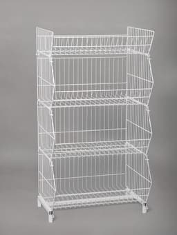 Горка-накопитель из четырёх корзин, 63×43×120, белая