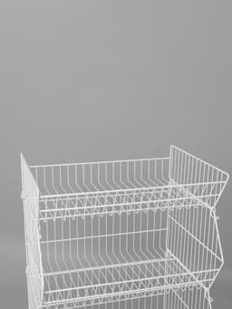 Горка-накопитель из четырёх корзин, 63×43×120, белая