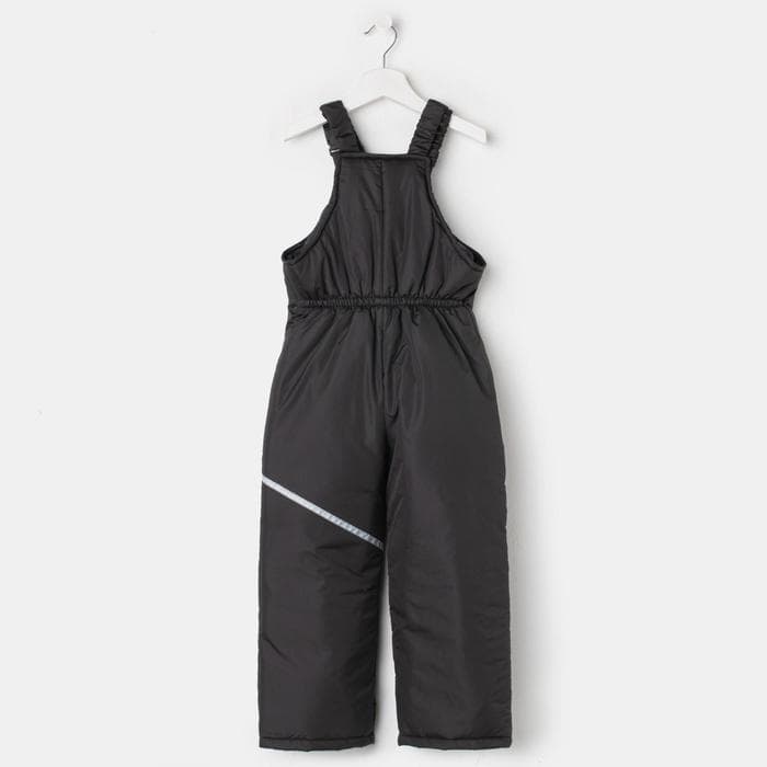Полукомбинезон детский, чёрный, рост 122-128 см