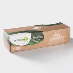 Банки для хранения специй и соусов BellaTenero, 6 предметов: солонка 100 мл, банка 200 мл, соусник 200 мл, на бамбуковой подставке, фарфор, белые