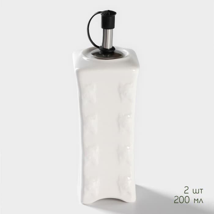 Банки для хранения специй и соусов BellaTenero, 6 предметов: солонка 100 мл, банка 200 мл, соусник 200 мл, на бамбуковой подставке, фарфор, белые