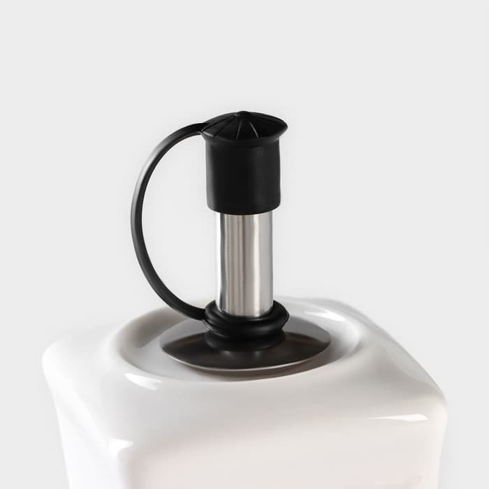 Банки для хранения специй и соусов BellaTenero, 6 предметов: солонка 100 мл, банка 200 мл, соусник 200 мл, на бамбуковой подставке, фарфор, белые