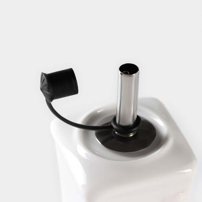 Банки для хранения специй и соусов BellaTenero, 6 предметов: солонка 100 мл, банка 200 мл, соусник 200 мл, на бамбуковой подставке, фарфор, белые