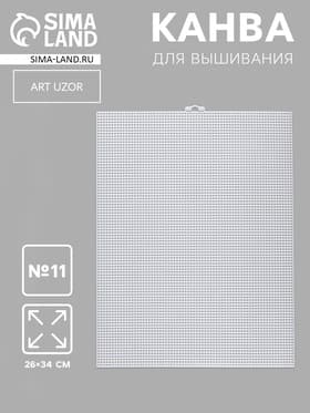 Канва для вышивания №11, пластиковая, 26×34 см, белая