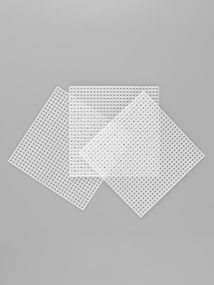 Канва для вышивания «Квадрат», пластиковая, 10.5×10.5 см, 3 шт., белая